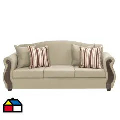 INNOVAMUEBLES - Sofá 3 cuerpos New Bugambilia 210x93x83 cm Beige