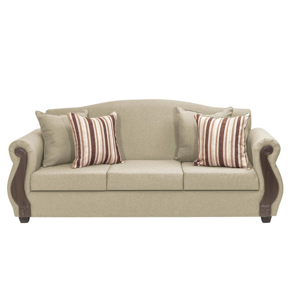 INTERMUEBLES - Sofá 3 cuerpos New Bugambilia 210x93x83 cm Beige