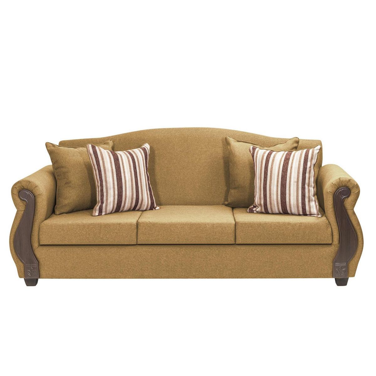 INTERMUEBLES - Sofá 3 cuerpos New Bugambilia 210x93x83 cm Café