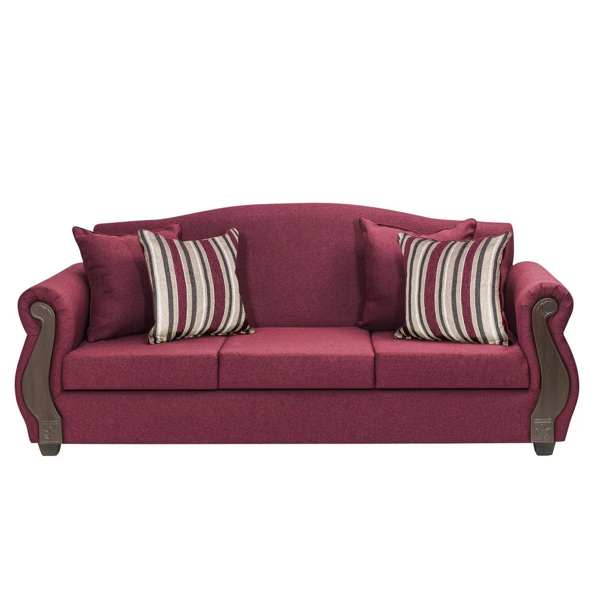 INTERMUEBLES - Sofá 3 cuerpos New Bugambilia 210x93x83 cm Burdeo