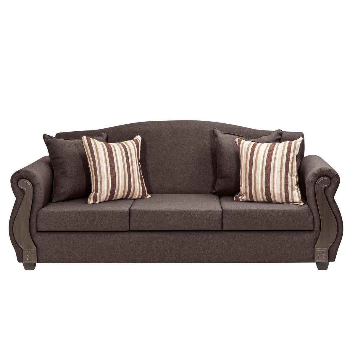 INTERMUEBLES - Sofá 3 cuerpos New Bugambilia 210x93x83 cm Chocolate