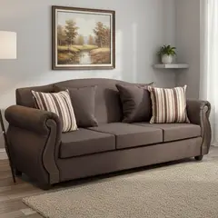 INTERMUEBLES - Sofá 3 cuerpos New Bugambilia 210x93x83 cm Café