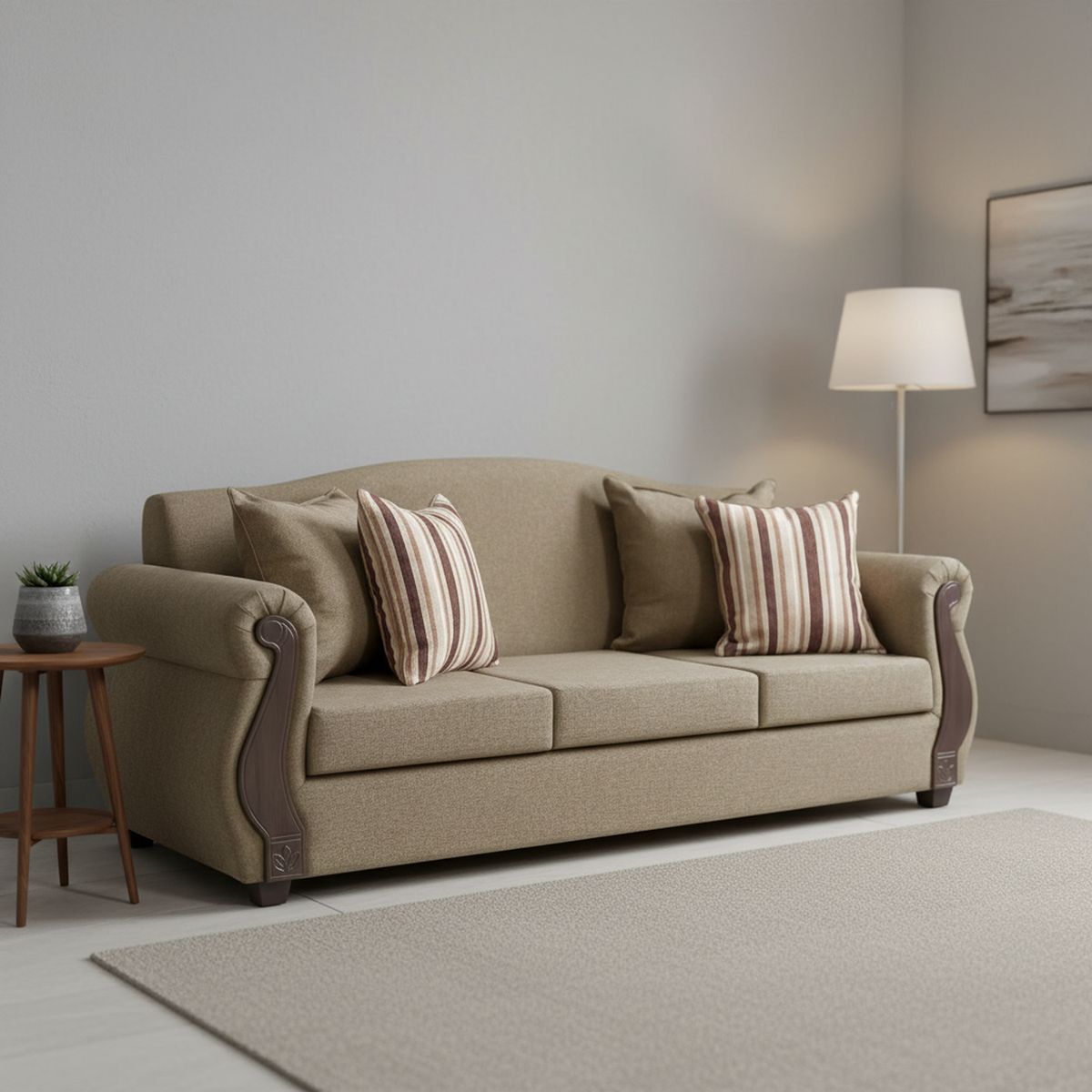 Sofá 3 cuerpos New Bugambilia 210x93x83 cm Café, marca INTERMUEBLES - Foto Principal