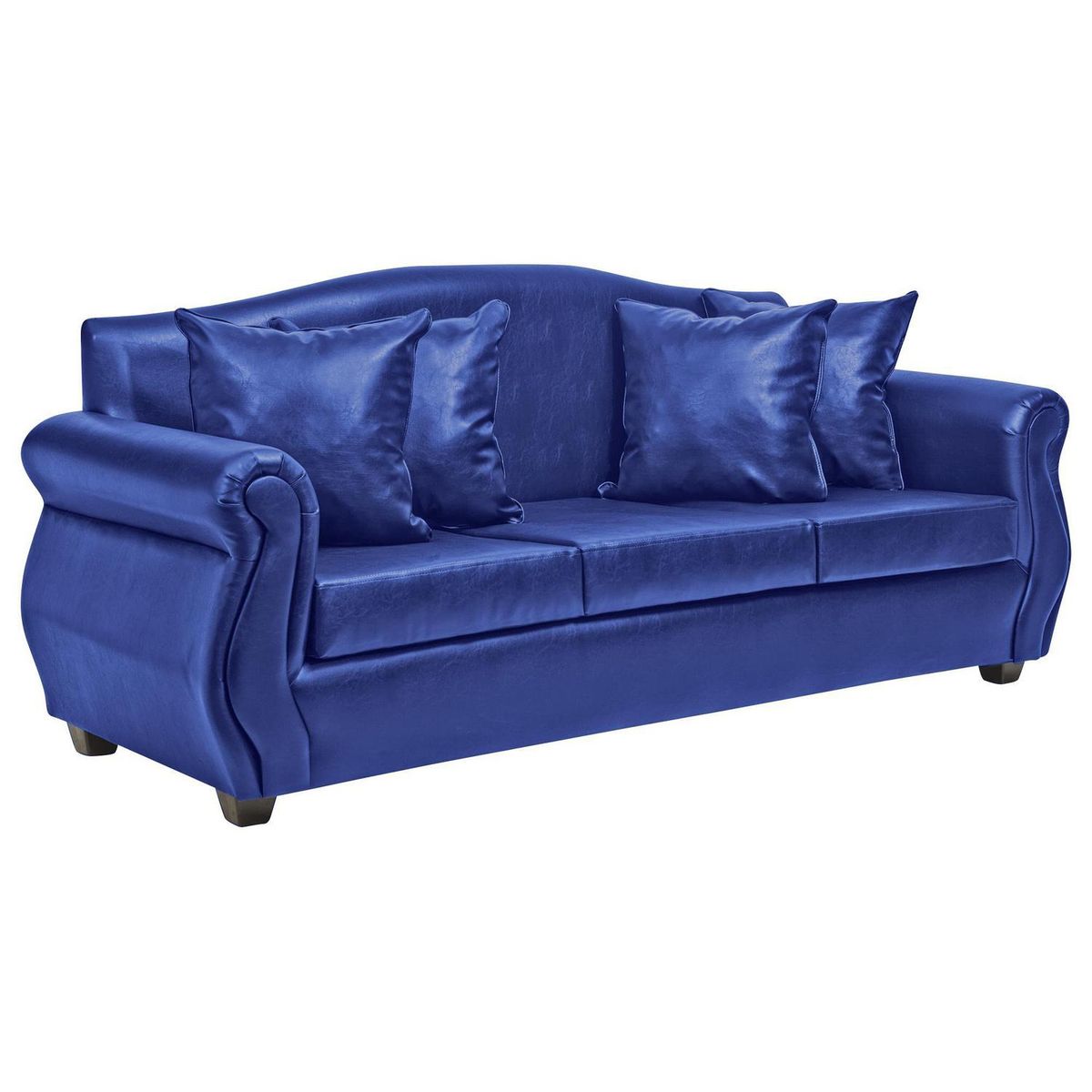 INTERMUEBLES - Sofá 3 cuerpos Violeta 210x93x83 cm Azul