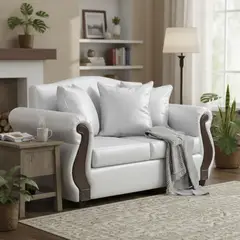 INTERMUEBLES - Sofá 2 cuerpos New Bugambilia 150x93x83 cm Blanco