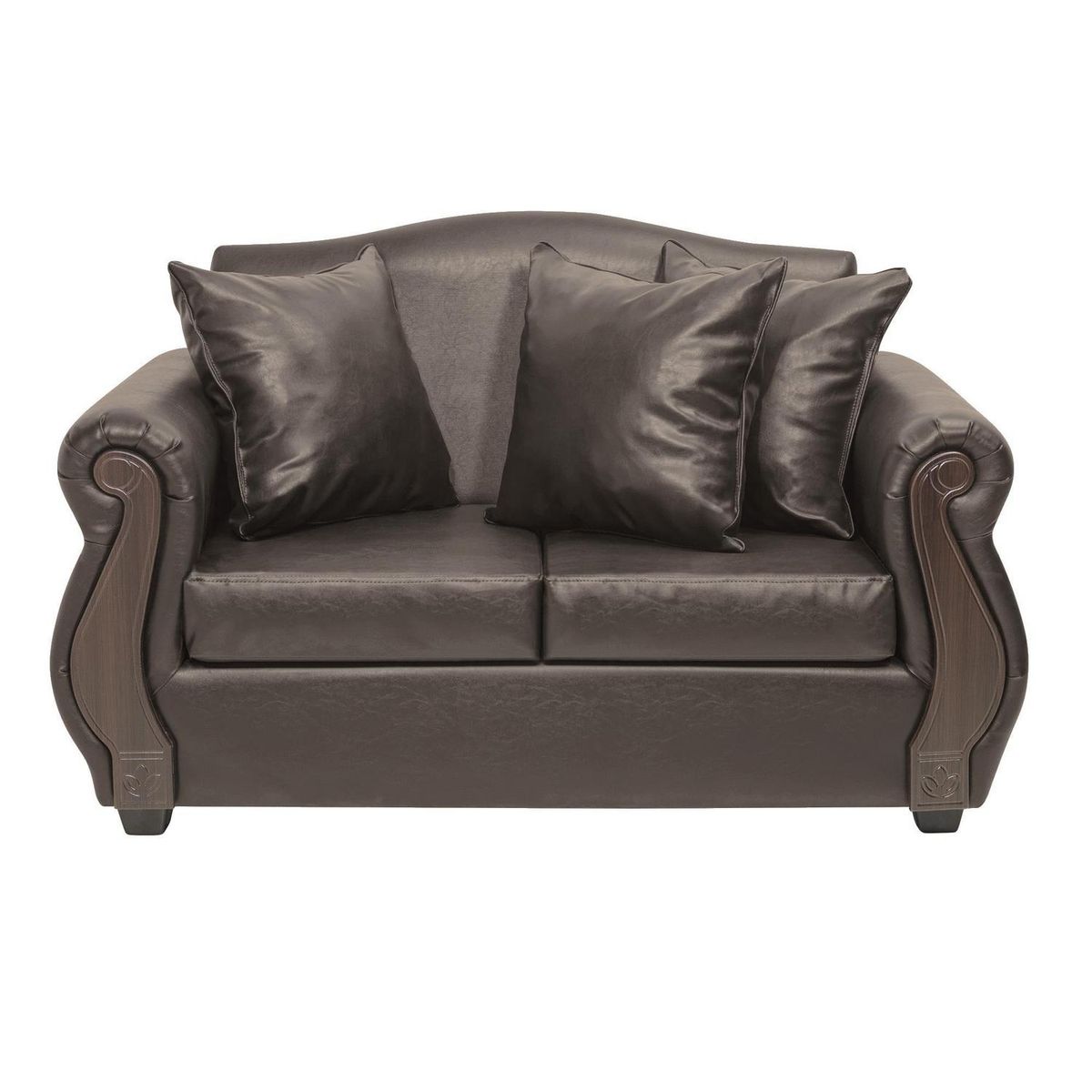 INTERMUEBLES - Sofá 2 cuerpos New Bugambilia 150x93x83 cm Café