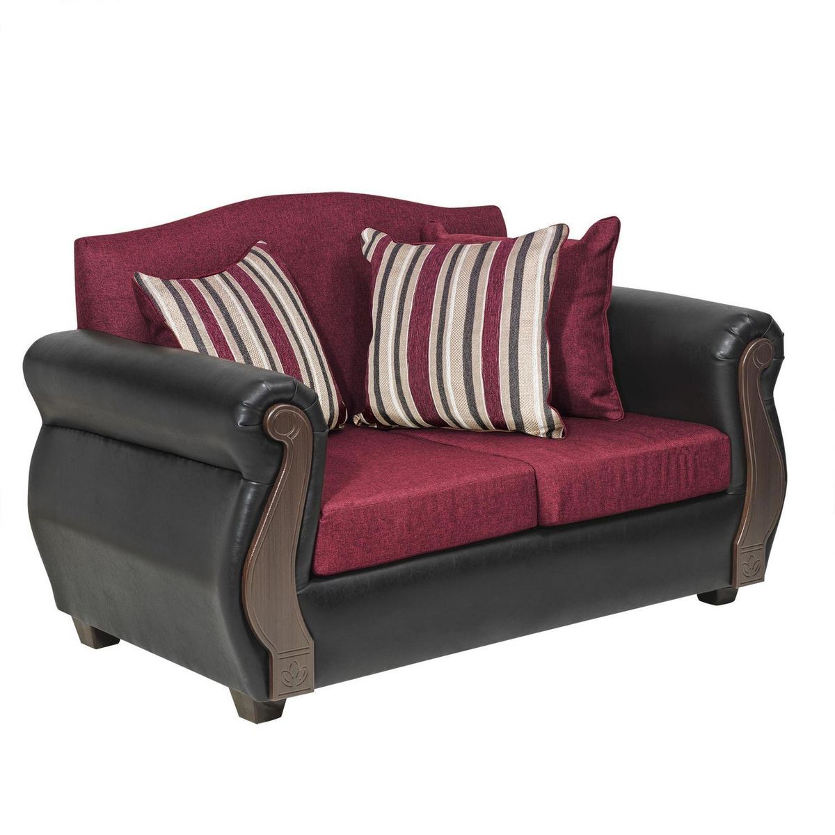 INTERMUEBLES - Sofá 2 cuerpos New Bugambilia 150x93x83 cm Burdeo