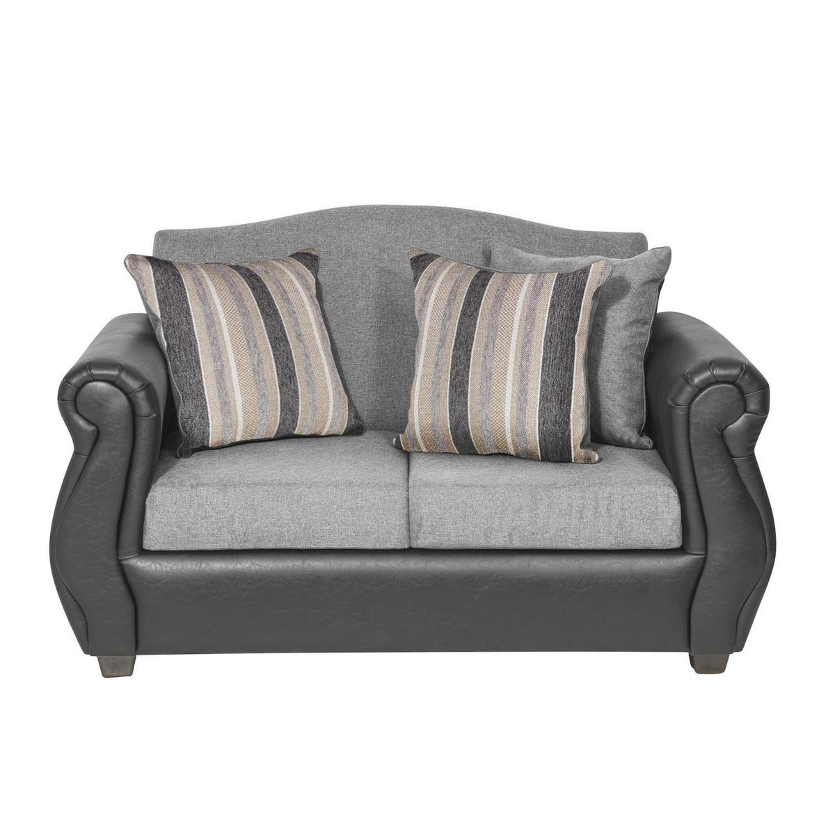 INTERMUEBLES - Sofá 2 cuerpos Violeta 150x93x83 cm Gris Claro