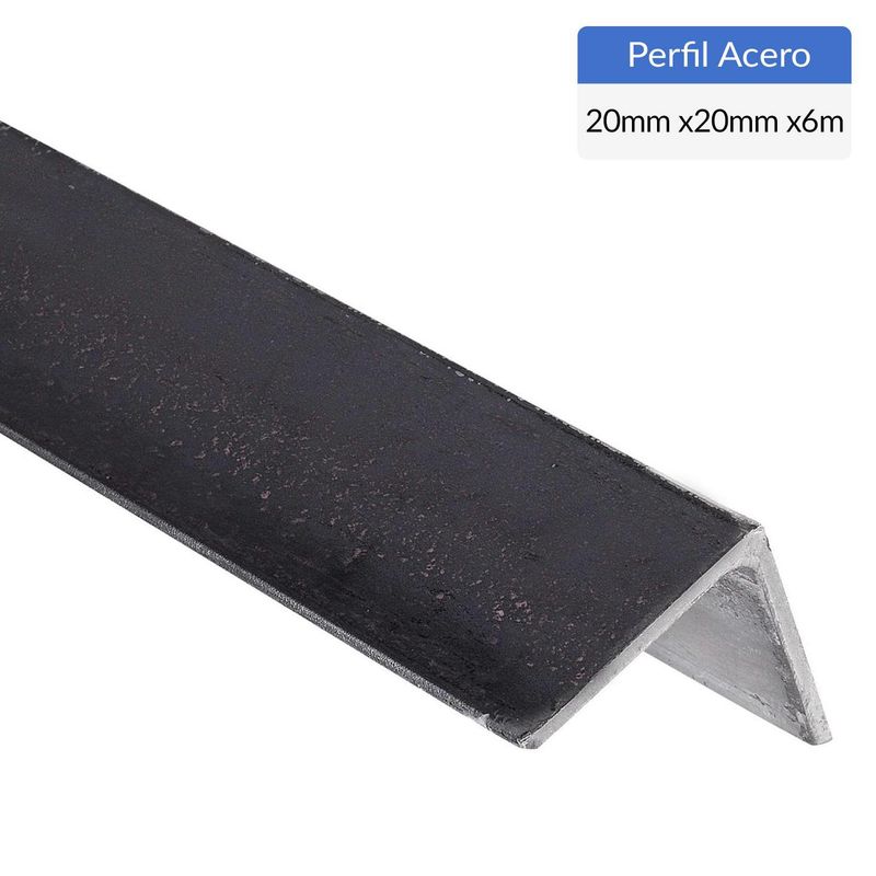 GENERICO - Ángulo Laminado Acero 20x20x3 mm 6 m