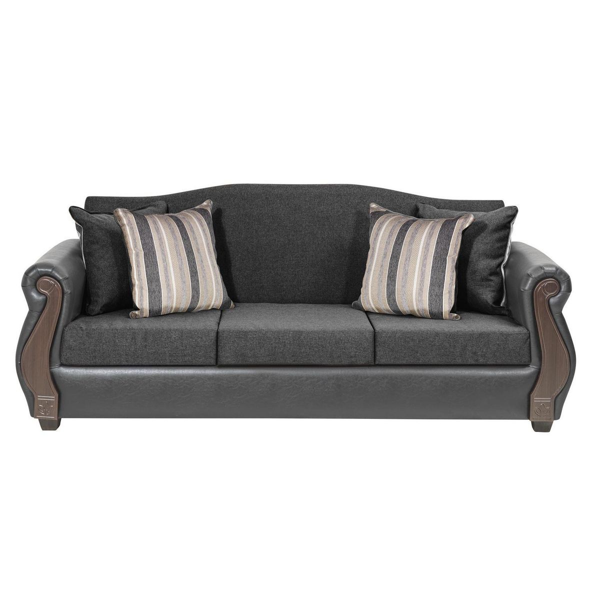 INTERMUEBLES - Sofá 3 cuerpos New Bugambilia 210x93x83 cm Gris