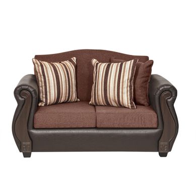 Sof 2 cuerpos New Bugambilia tela pu chocolate