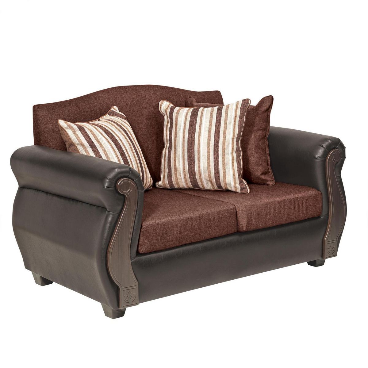 INTERMUEBLES - Sofá 2 cuerpos New Bugambilia 150x93x83 cm Chocolate