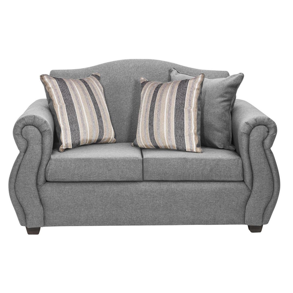 INTERMUEBLES - Sofá 2 cuerpos Violeta 150x93x83 cm Gris Claro