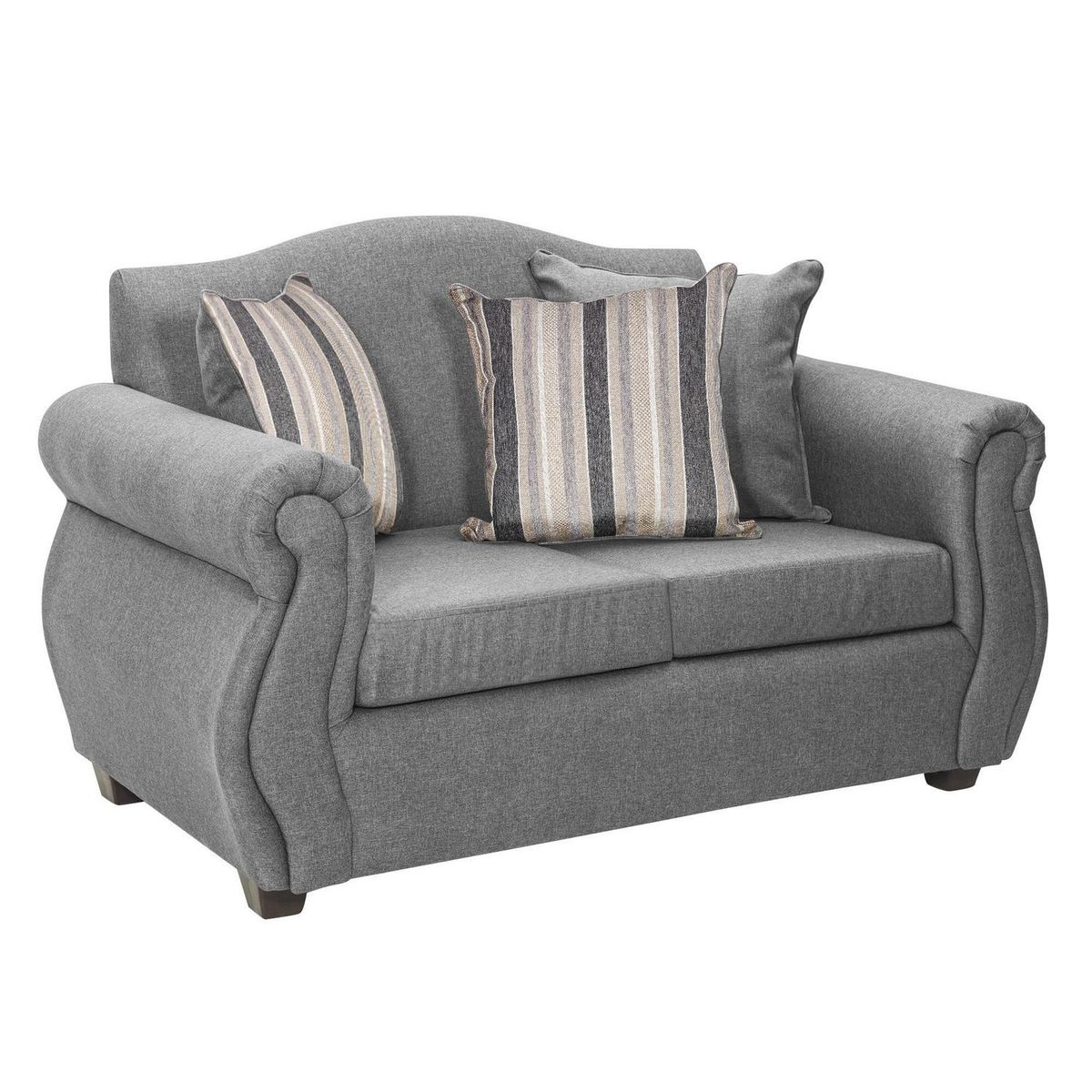 INTERMUEBLES - Sofá 2 cuerpos Violeta 150x93x83 cm Gris Claro