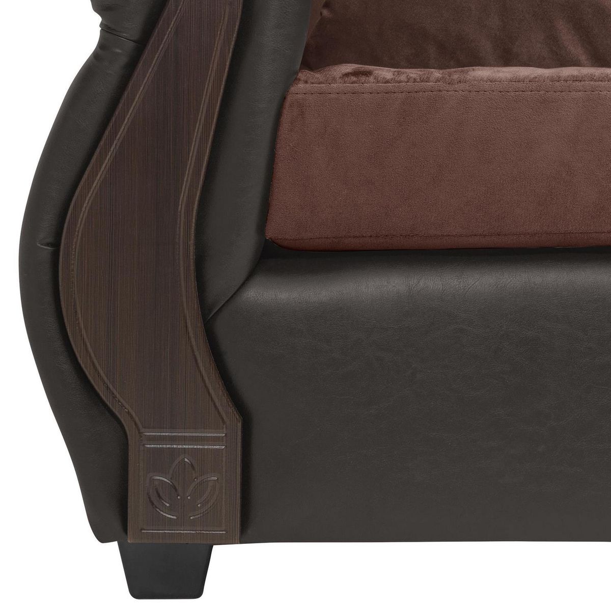 INTERMUEBLES - Sofá 3 cuerpos New Bugambilia 210x93x83 cm Café