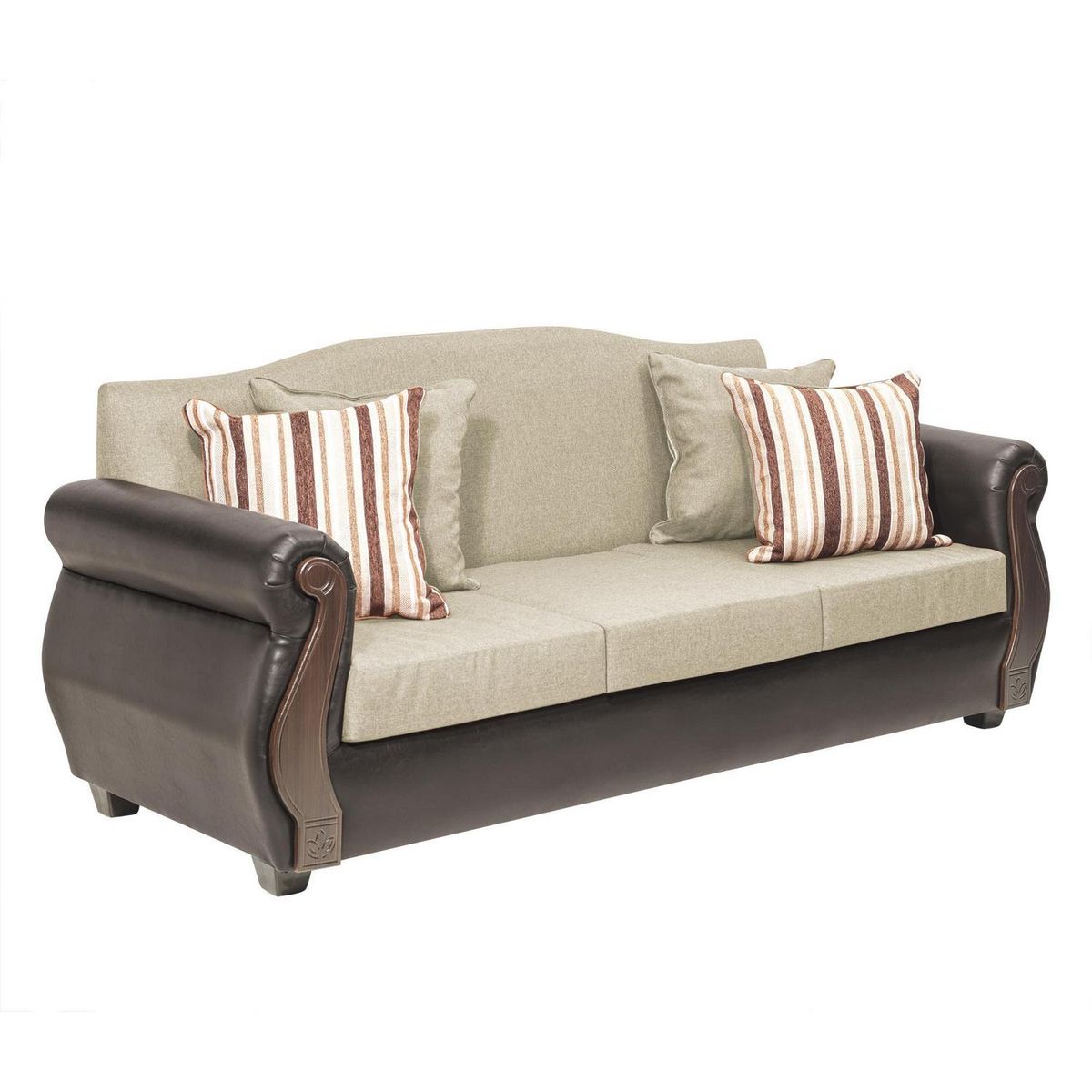 INTERMUEBLES - Sofá 3 cuerpos New Bugambilia 210x93x83 cm Beige