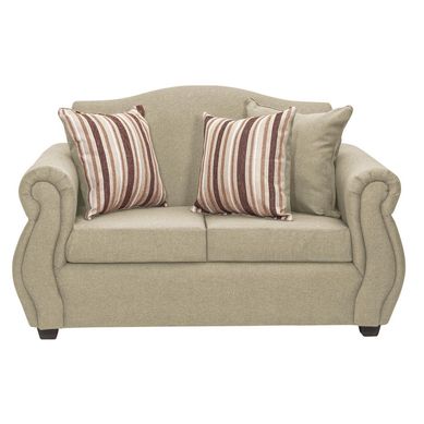 Sof 2 cuerpos Violeta tela beige