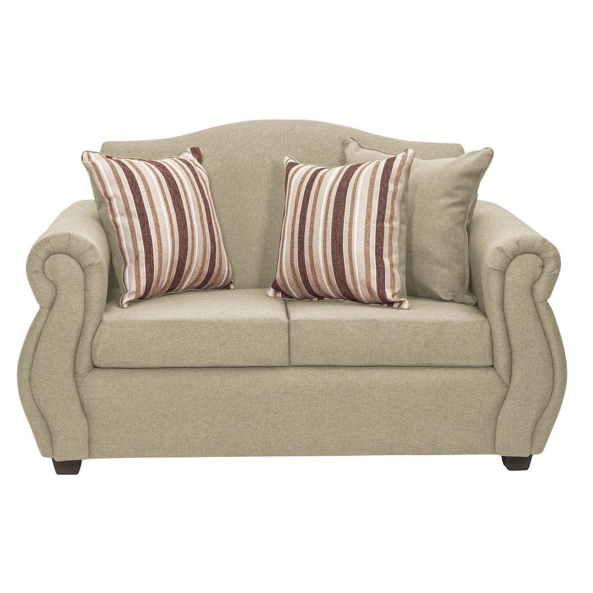 INTERMUEBLES - Sofá 2 cuerpos Violeta 150x93x83 cm Beige