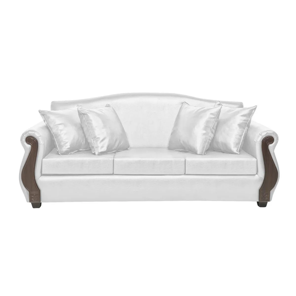 INTERMUEBLES - Sofá 3 cuerpos New Bugambilia 210x93x83 cm Blanco
