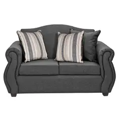 INTERMUEBLES - Sofá 2 cuerpos Violeta 150x93x83 cm Gris