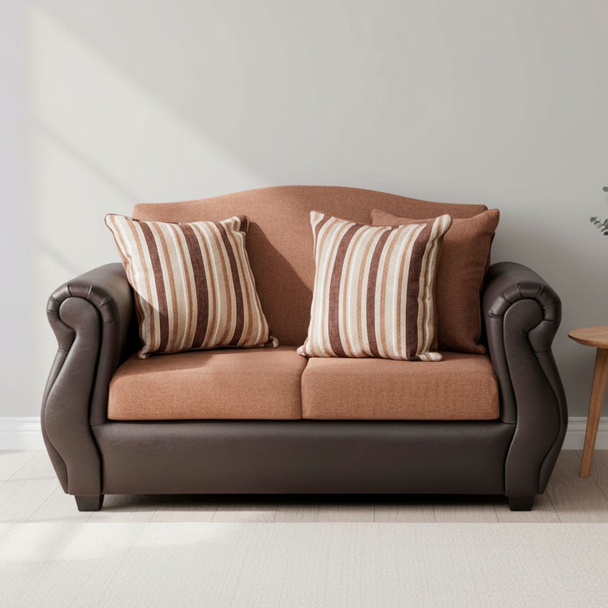 INTERMUEBLES - Sofá 2 cuerpos Violeta 150x93x83 cm Café