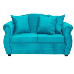 INTERMUEBLES - Sofá 2 cuerpos Violeta 150x93x83 cm Azul
