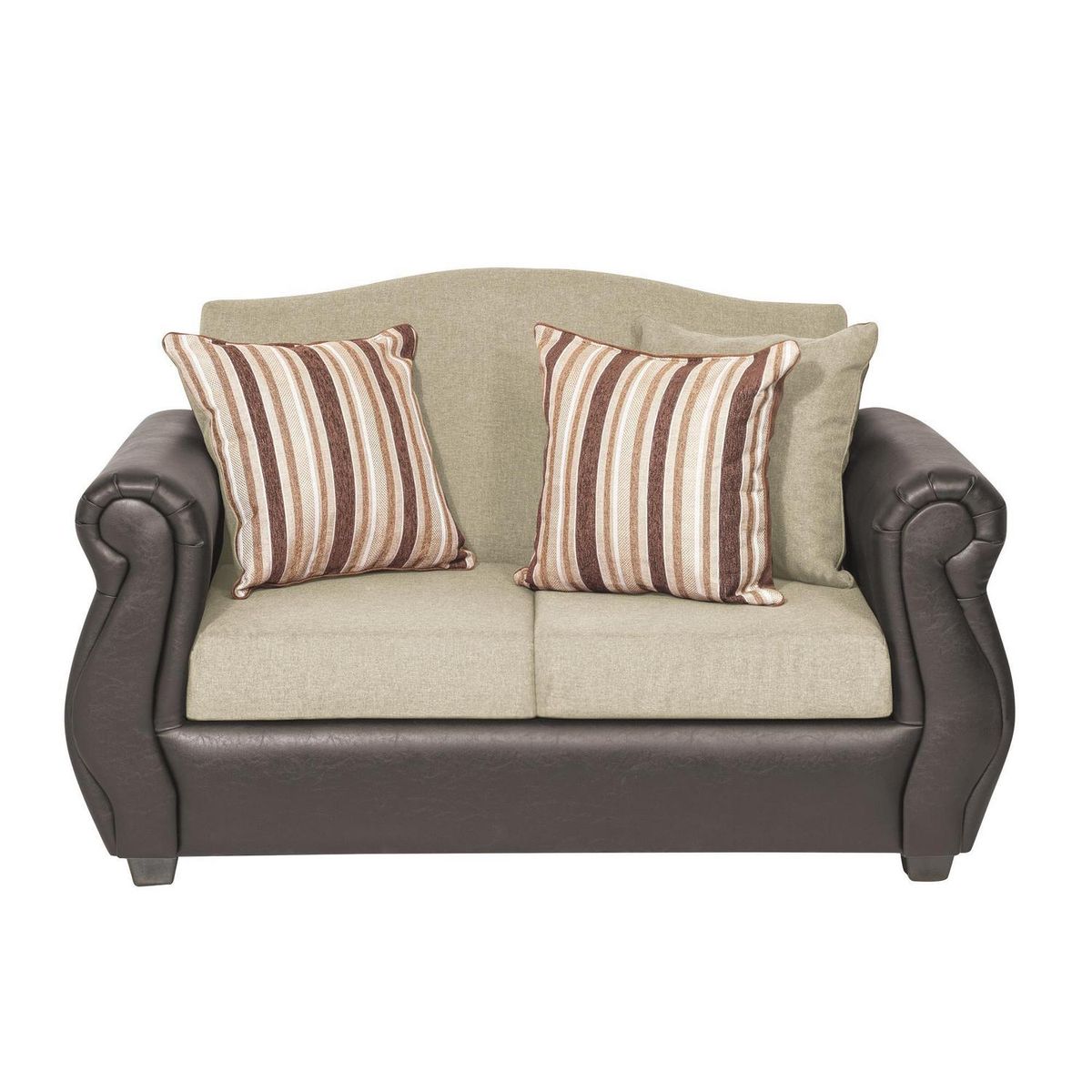 INTERMUEBLES - Sofá 2 cuerpos Violeta 150x93x83 cm Beige