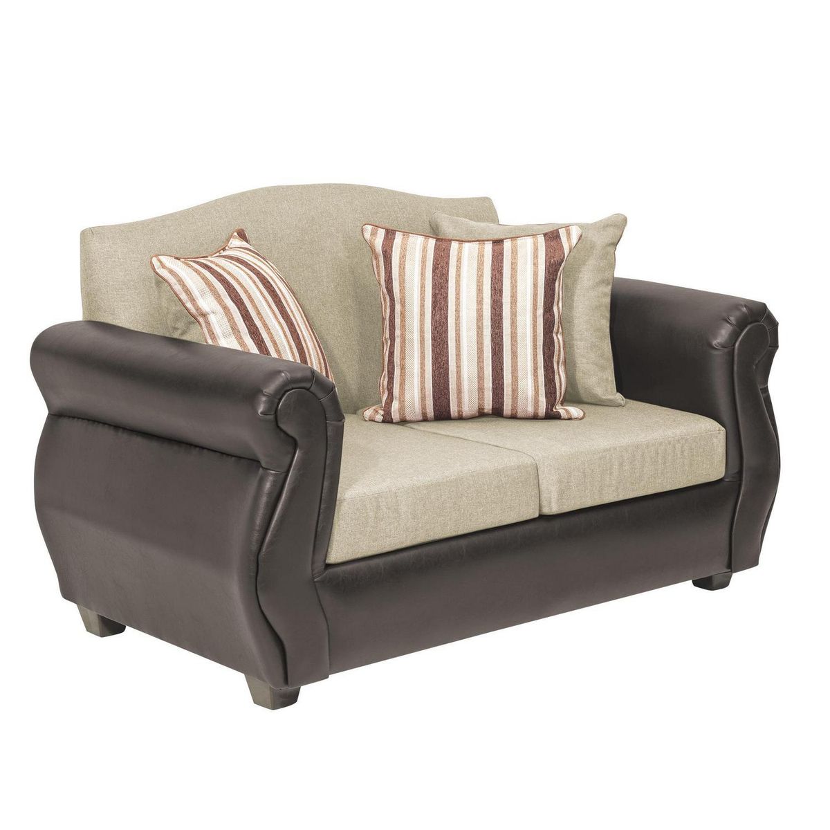 INTERMUEBLES - Sofá 2 cuerpos Violeta 150x93x83 cm Beige