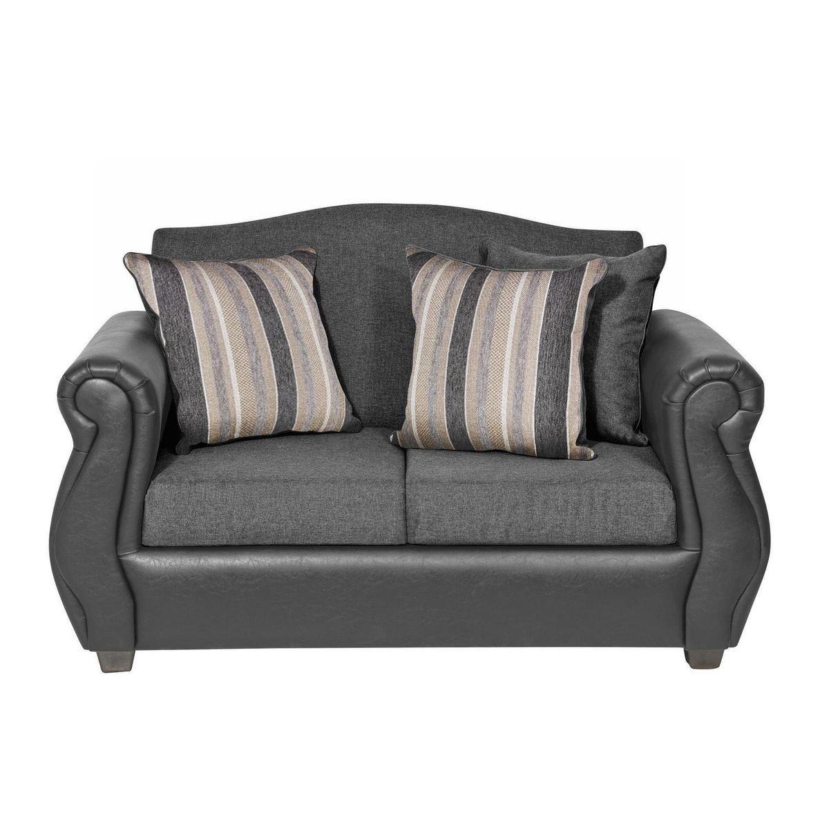 INTERMUEBLES - Sofá 2 cuerpos Violeta 150x93x83 cm Gris