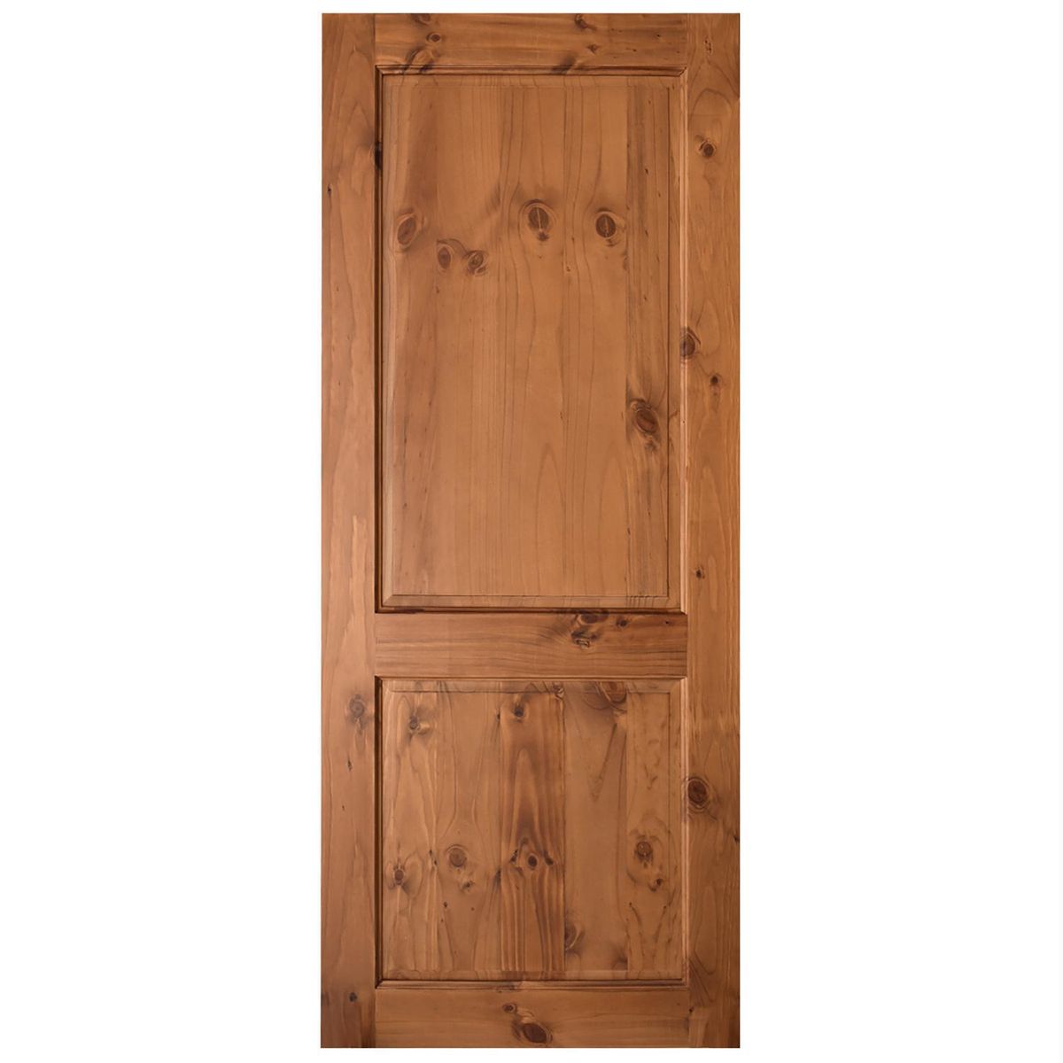 HOLZTEK - Puerta Exterior Madera pino radiata 80x200 cm Italia Castaño