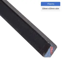 GENERICO - Fierro Liso Cuadrado Acero 10x10.5 mm 6 m