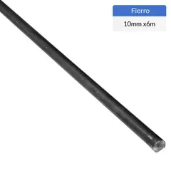 GENERICO - Fierro Liso Redondo Acero 10x10 mm 6 m