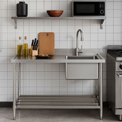 Imagen 2 del producto Lavaplatos 1 Cubeta(s) 140x91x60 cm Acero inoxidable