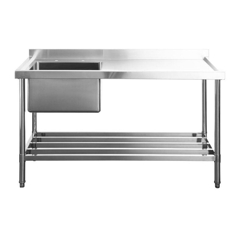 VENTUS Lavaplatos 1 Cubeta(s) 140x91x60 cm Acero inoxidable