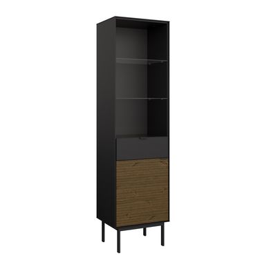 Estante Negro con madera