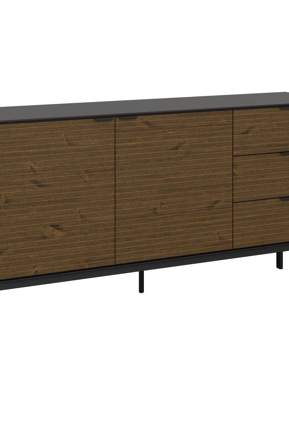 TVILUM - Buffet Soma 149x41x75 cm negro/wla