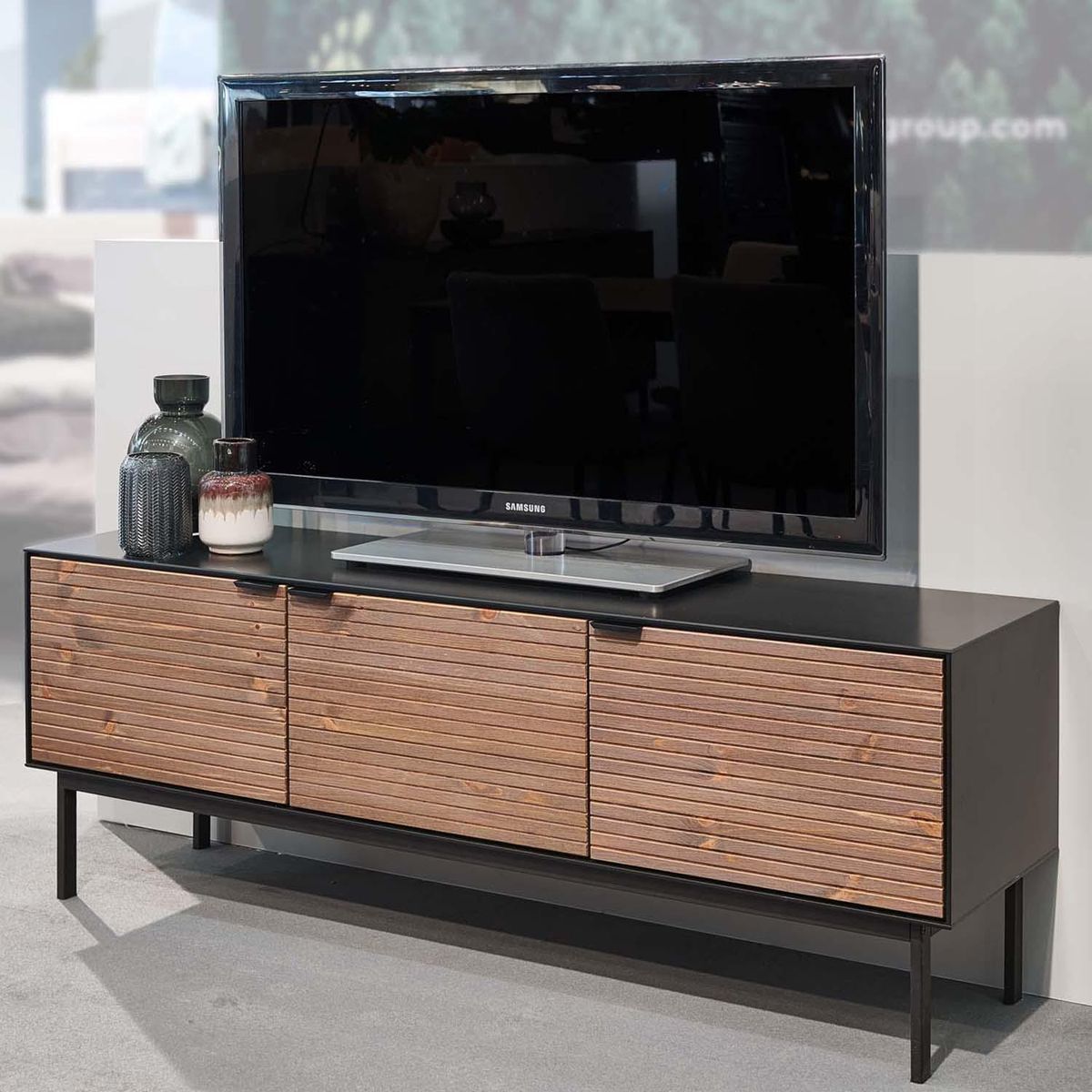 TVILUM - Rack Tv Soma149x41x54 cm negro/wla