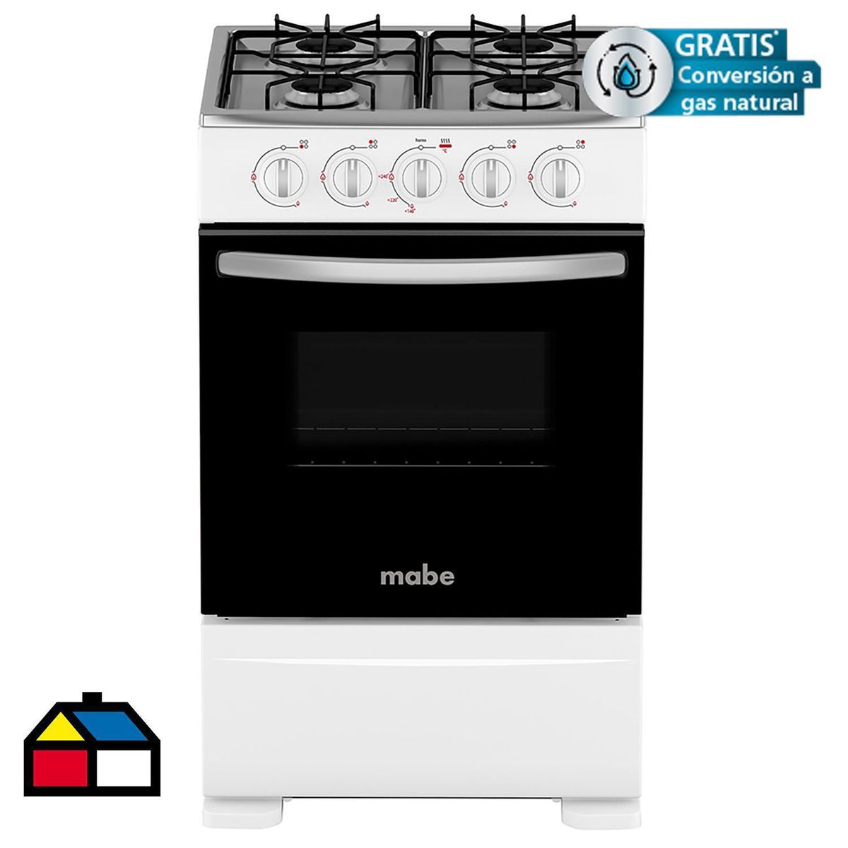MABE - Cocina a Gas 4 Platos Blanca CMC20ABX-6