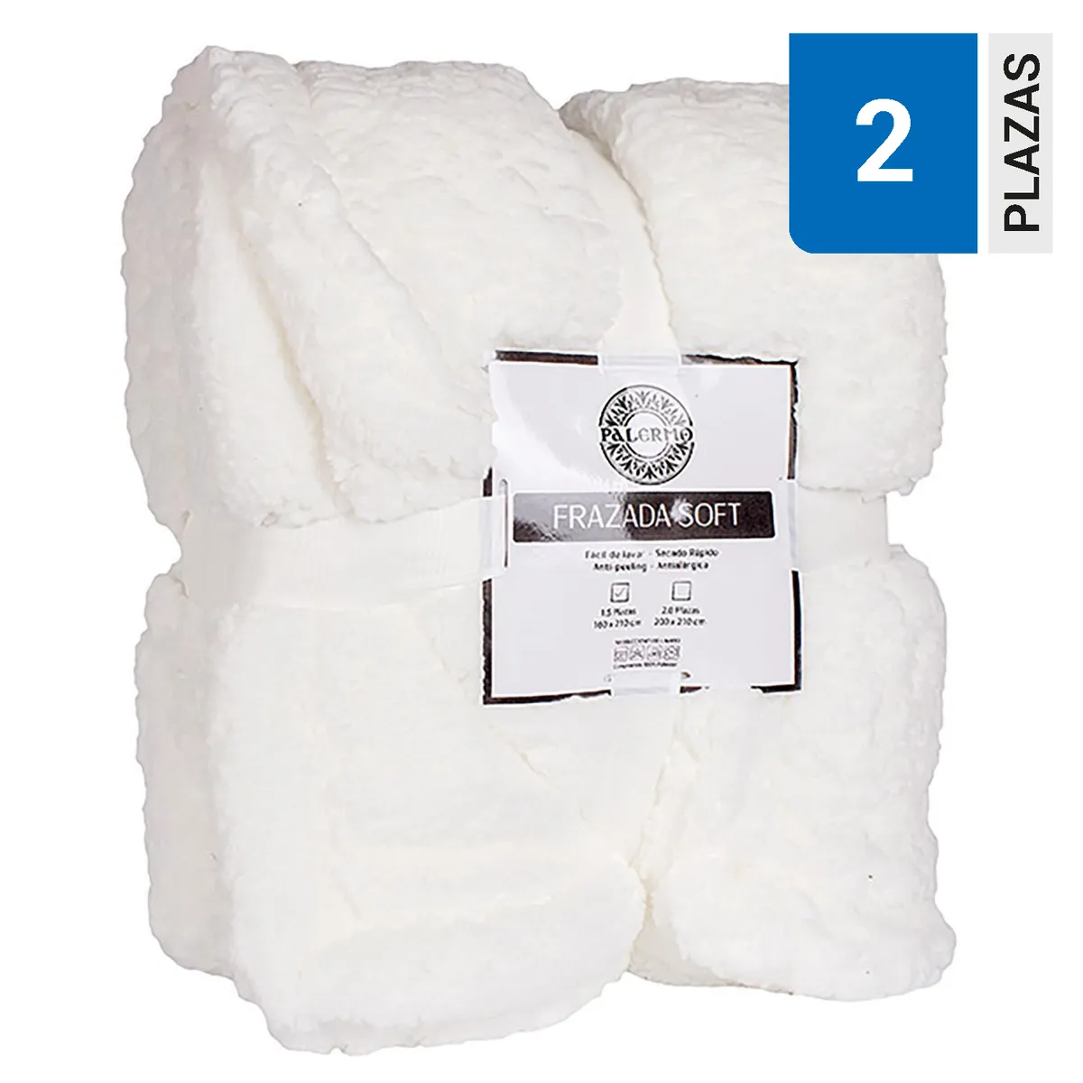 PALERMO - Frazada Soft Blanco