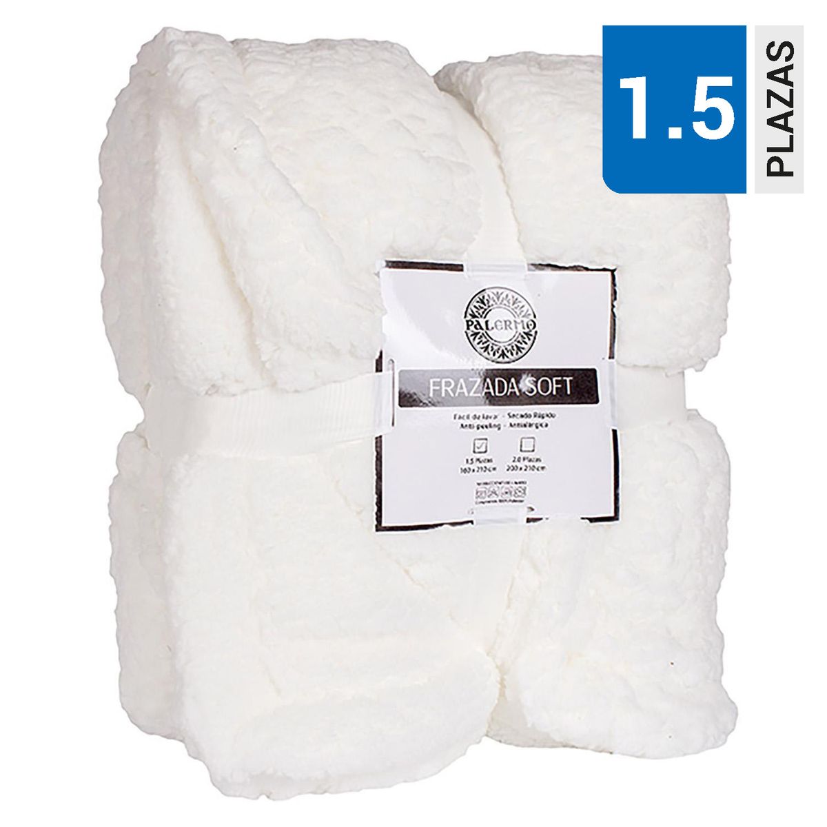PALERMO - Frazada Soft Blanco