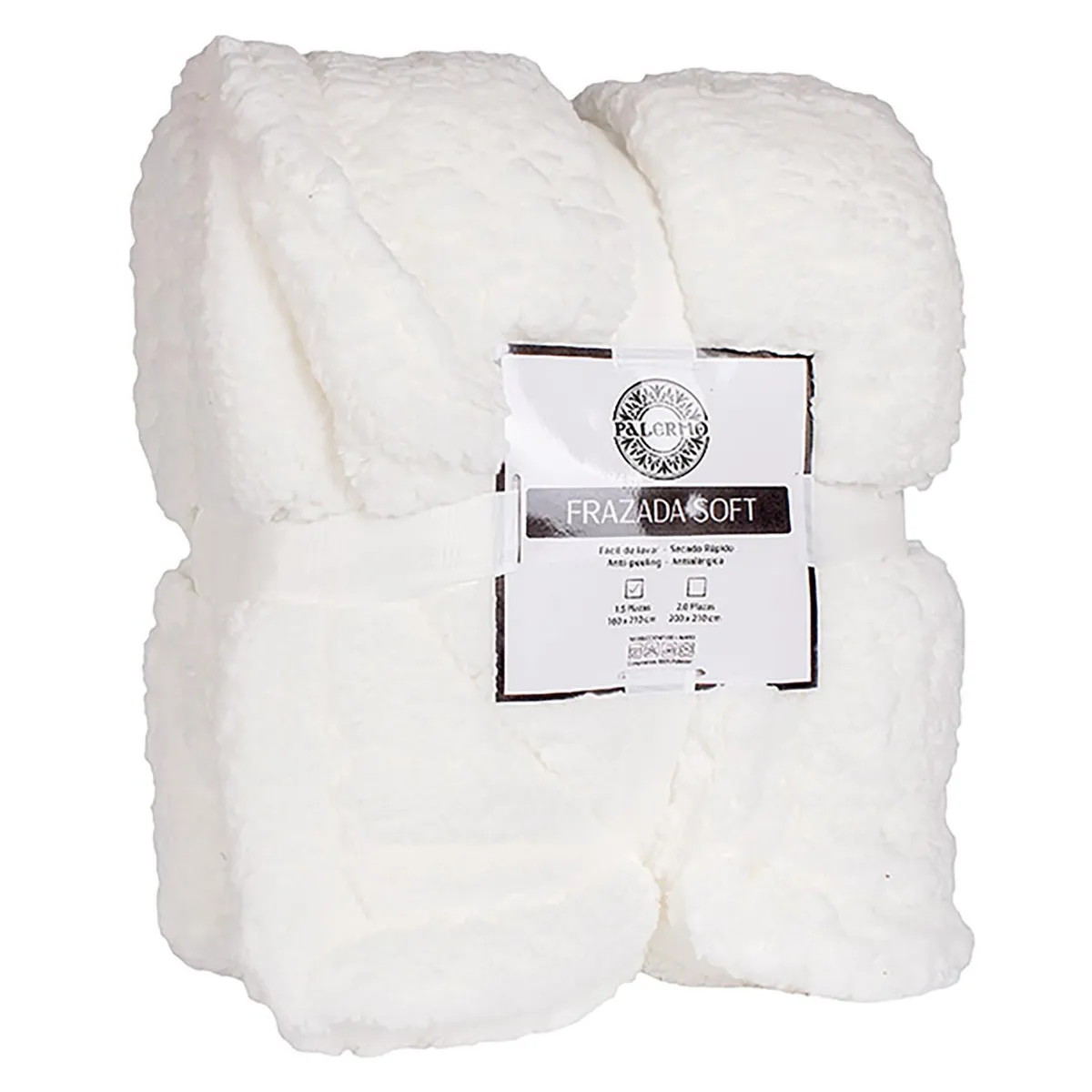 PALERMO - Frazada Soft Blanco