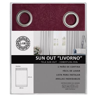 Cortina Livorno De anillo superior 140x225 cm 