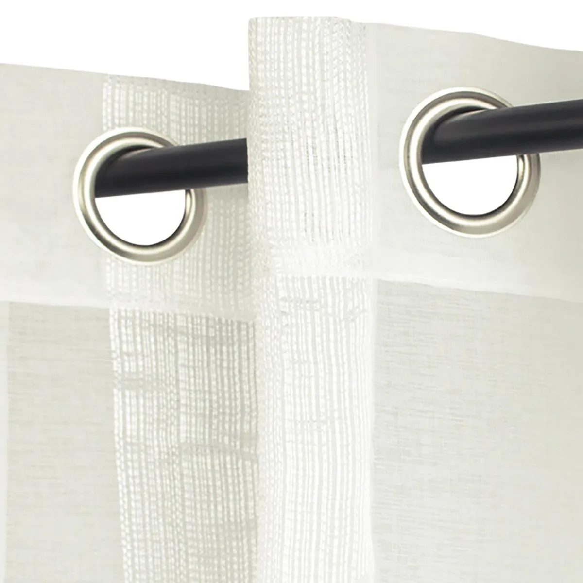 PALERMO - Cortina velo Marruecos blanco anilla