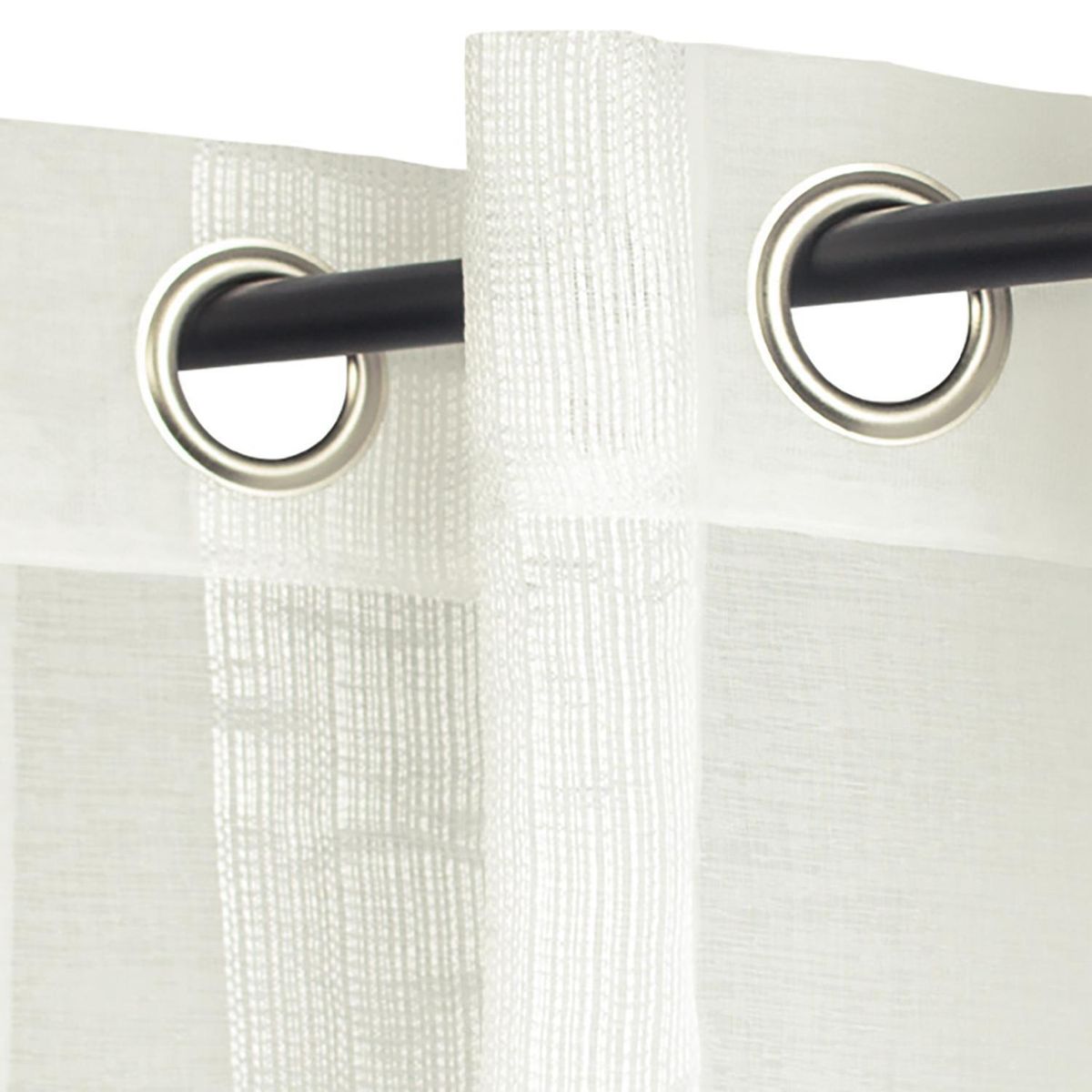 PALERMO - Cortina velo Marruecos blanco anilla