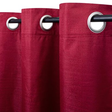 Cortina Lino Npoles Blackout 140x225 cm Rojo