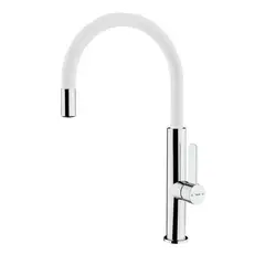 TEKA - Grifo cocina caño alto blanco + cromo