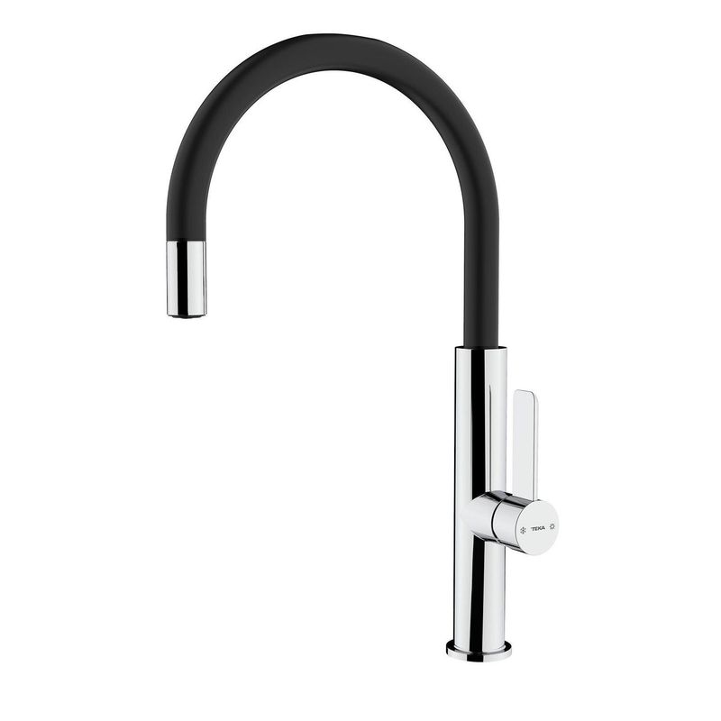 TEKA - Grifo Cocina Caño Alto Urban Cromado con Negro