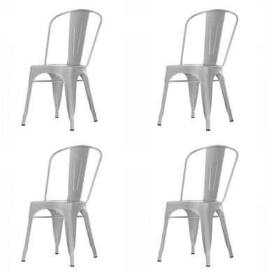 Pack 4 Sillas Tolix Plata 84x47x44 cm