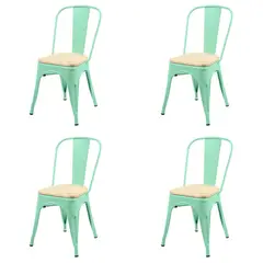 DE PIES A CABEZA - Pack 4 Sillas Tolix Beige 86x46x35 cm
