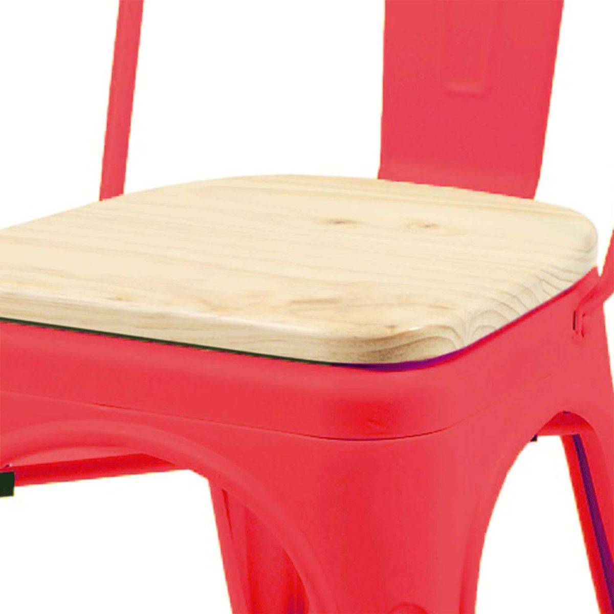 DE PIES A CABEZA - Pack 4 Sillas Tolix Rojo 86x46x35 cm